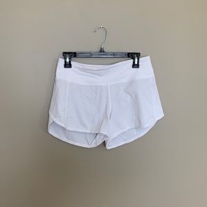 Lululemon white 3” shorts